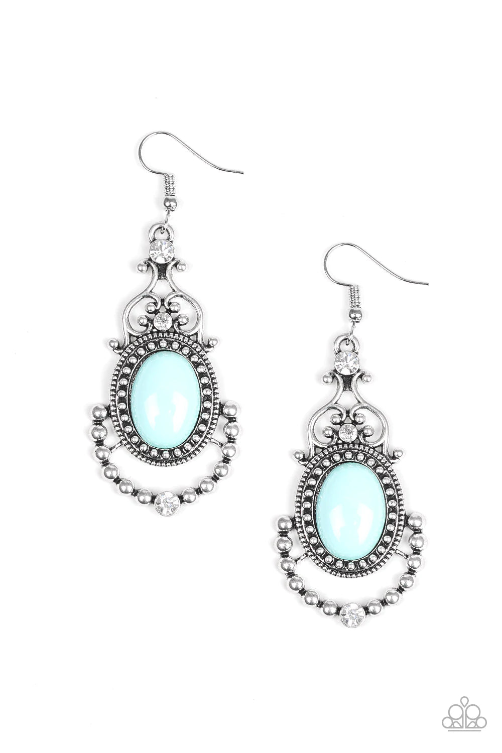 Paparazzi - CAMEO and Juliet - Blue Earrings #1807