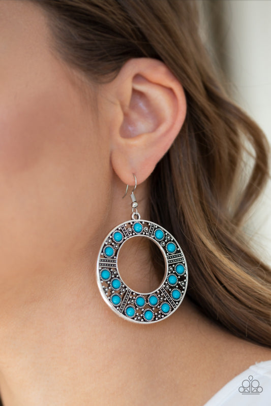 Paparazzi - San Diego Samba - Blue Earrings