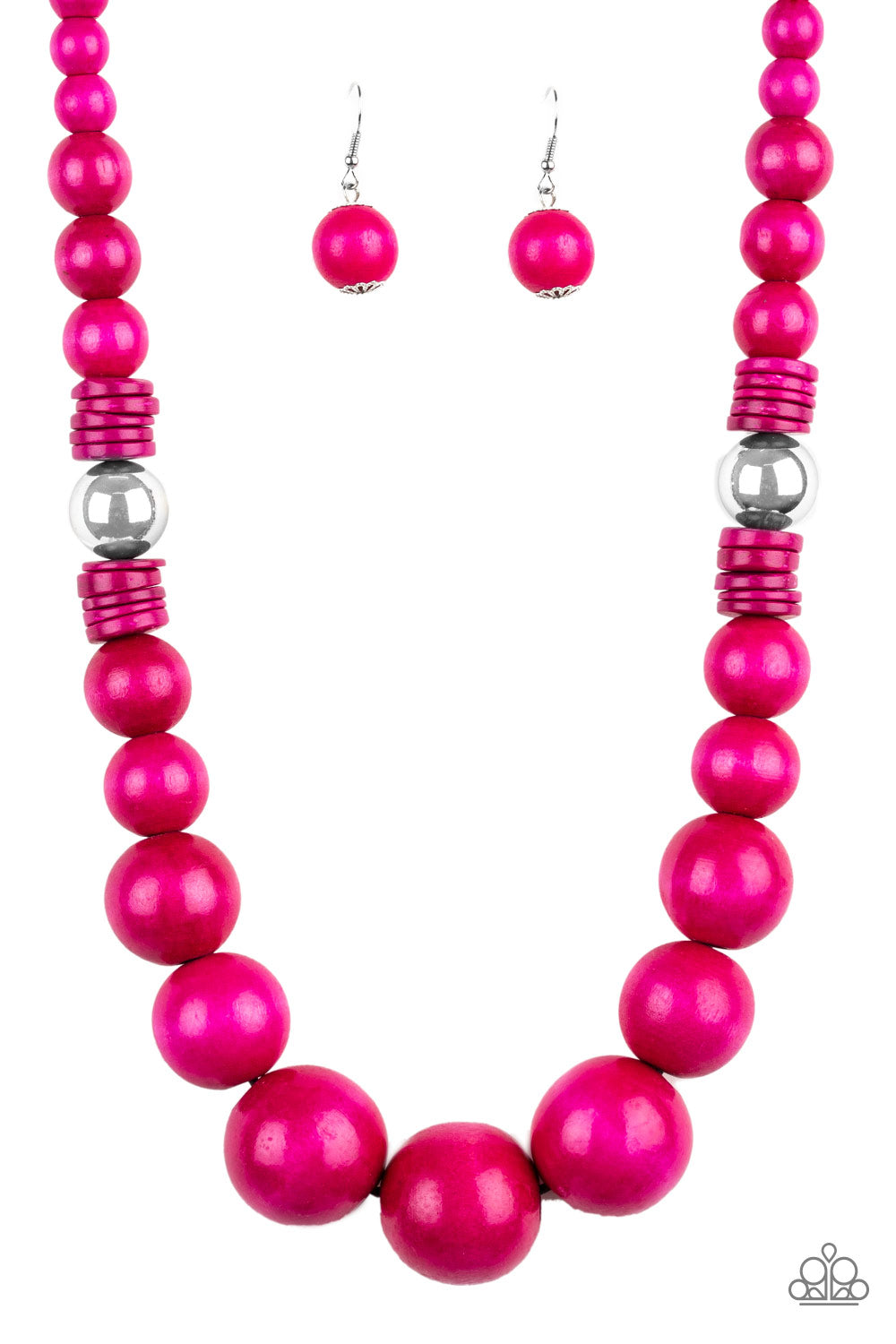 Paparazzi - Panama Panorama - Pink Necklace W-Pink #3