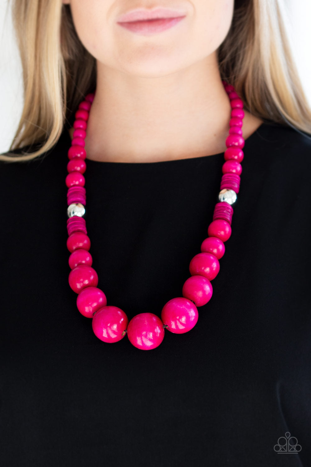 Paparazzi - Panama Panorama - Pink Necklace W-Pink #3