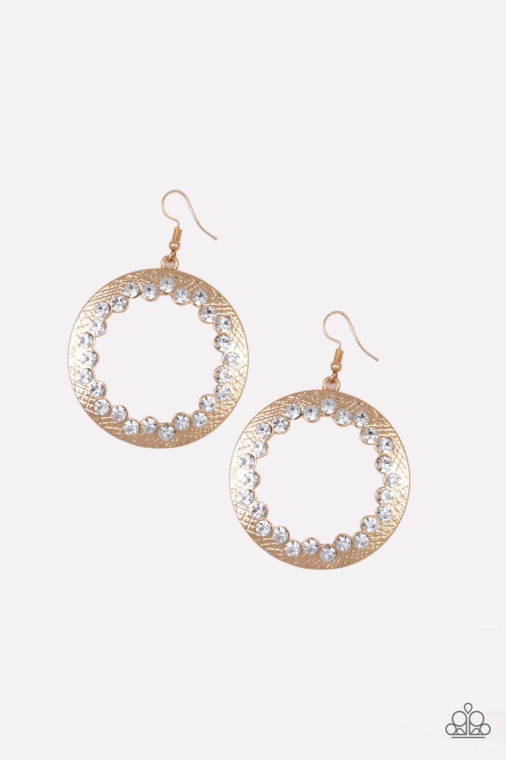 Paparazzi - Gala Glitter - Gold Earrings  O/D #004