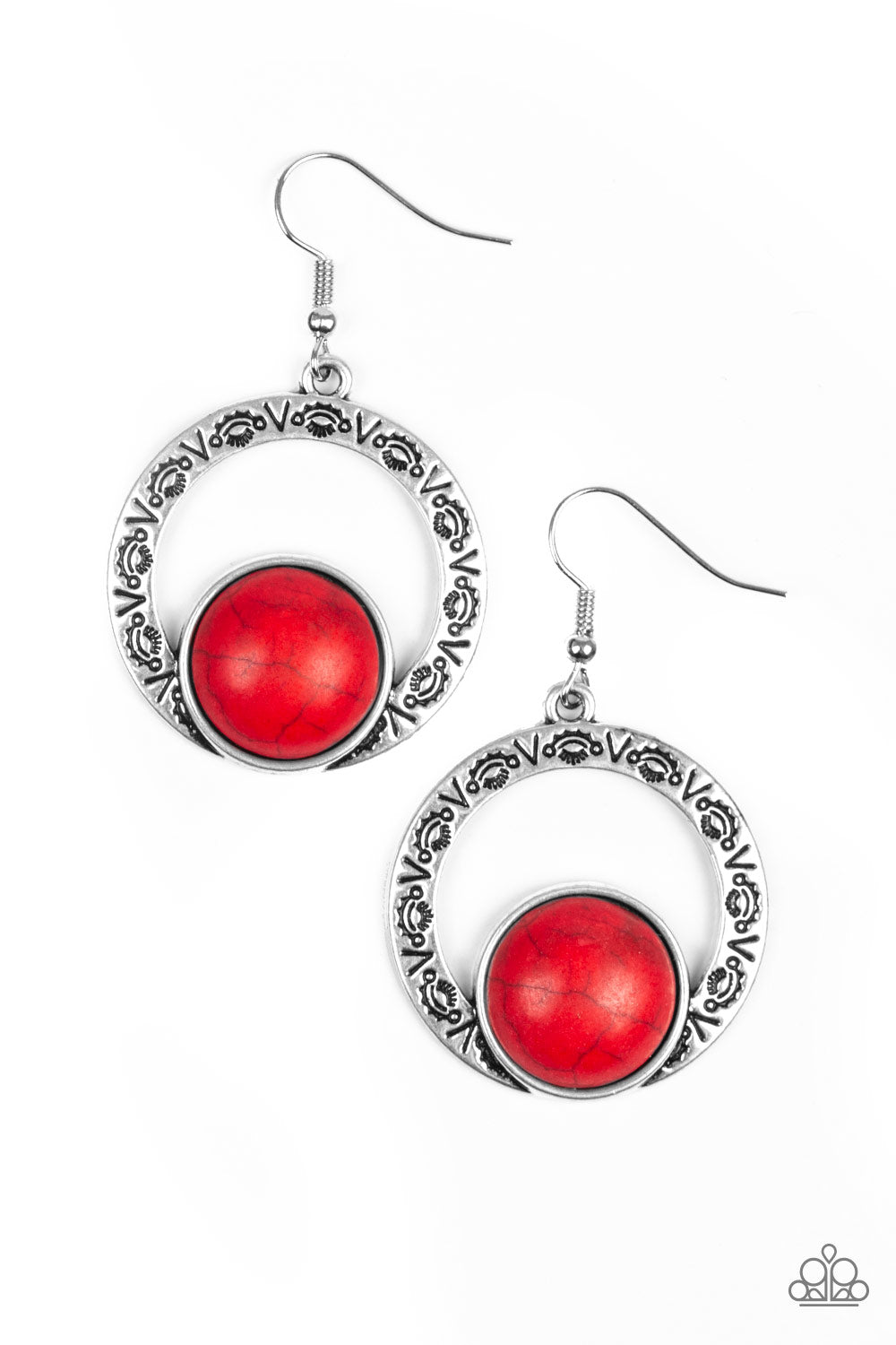 Paparazzi - Mesa Mood - Red Earrings #1935