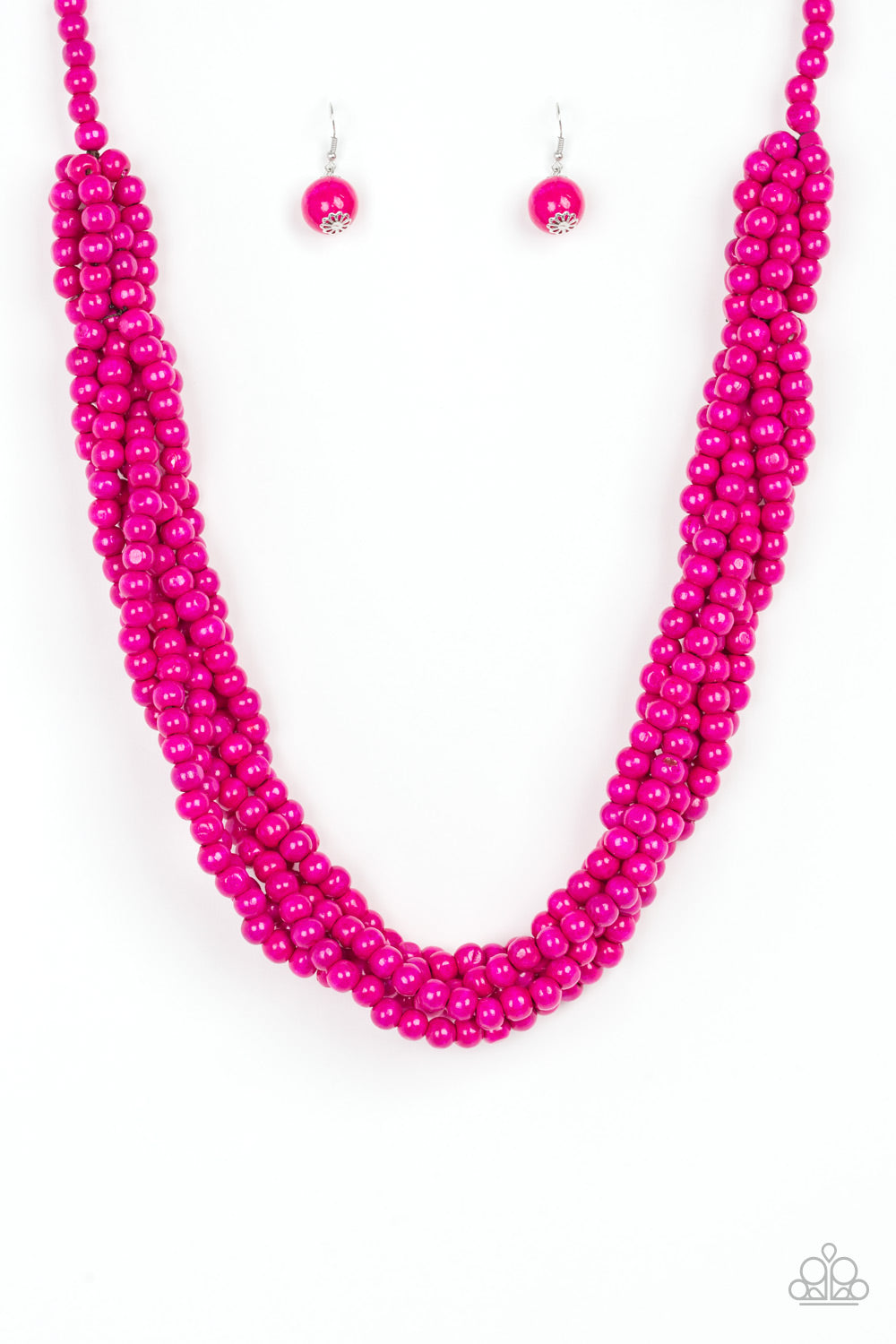 Paparazzi - Tahiti Tropic - Pink Necklaces W-Pink #1