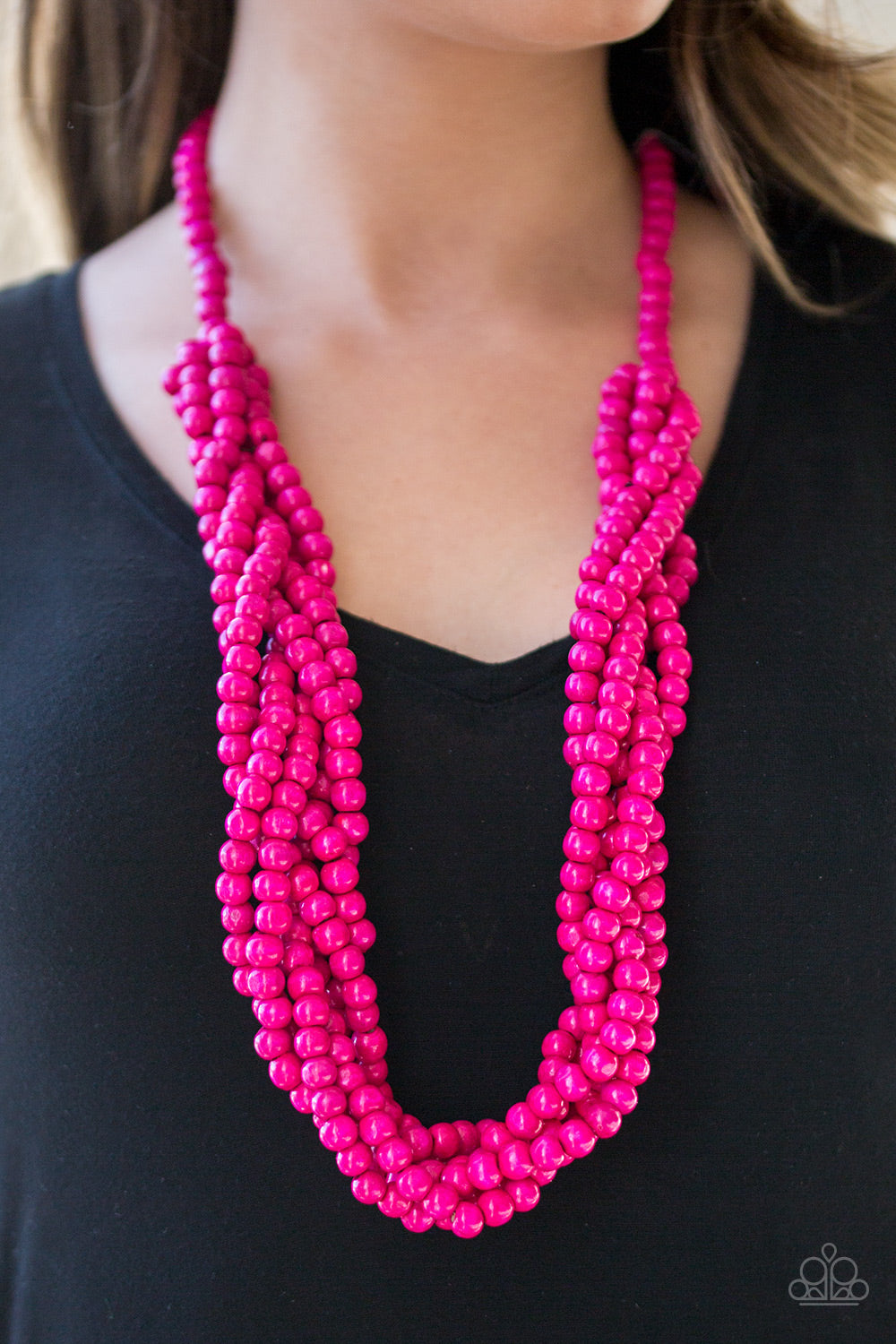 Paparazzi - Tahiti Tropic - Pink Necklaces W-Pink #1