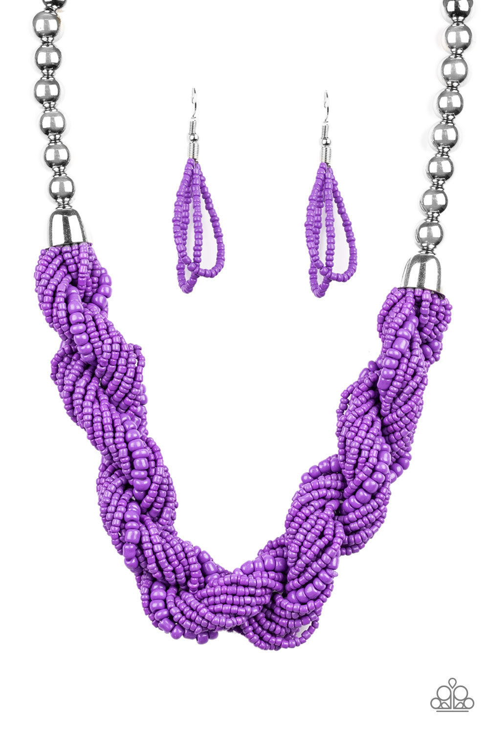 Paparazzi - Savannah Surfin - Purple Necklaces  #1523