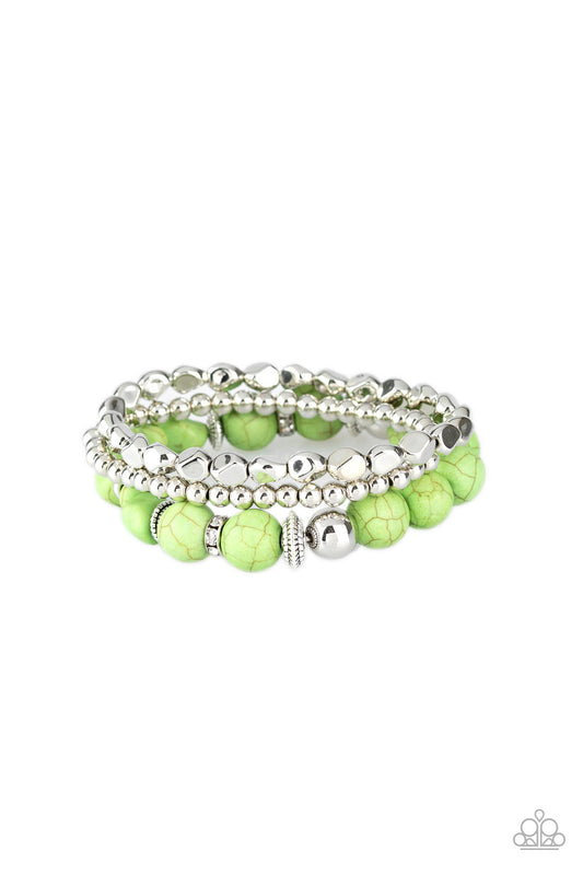 Paparazzi - Rural Restoration - Green Bracelet  #1011