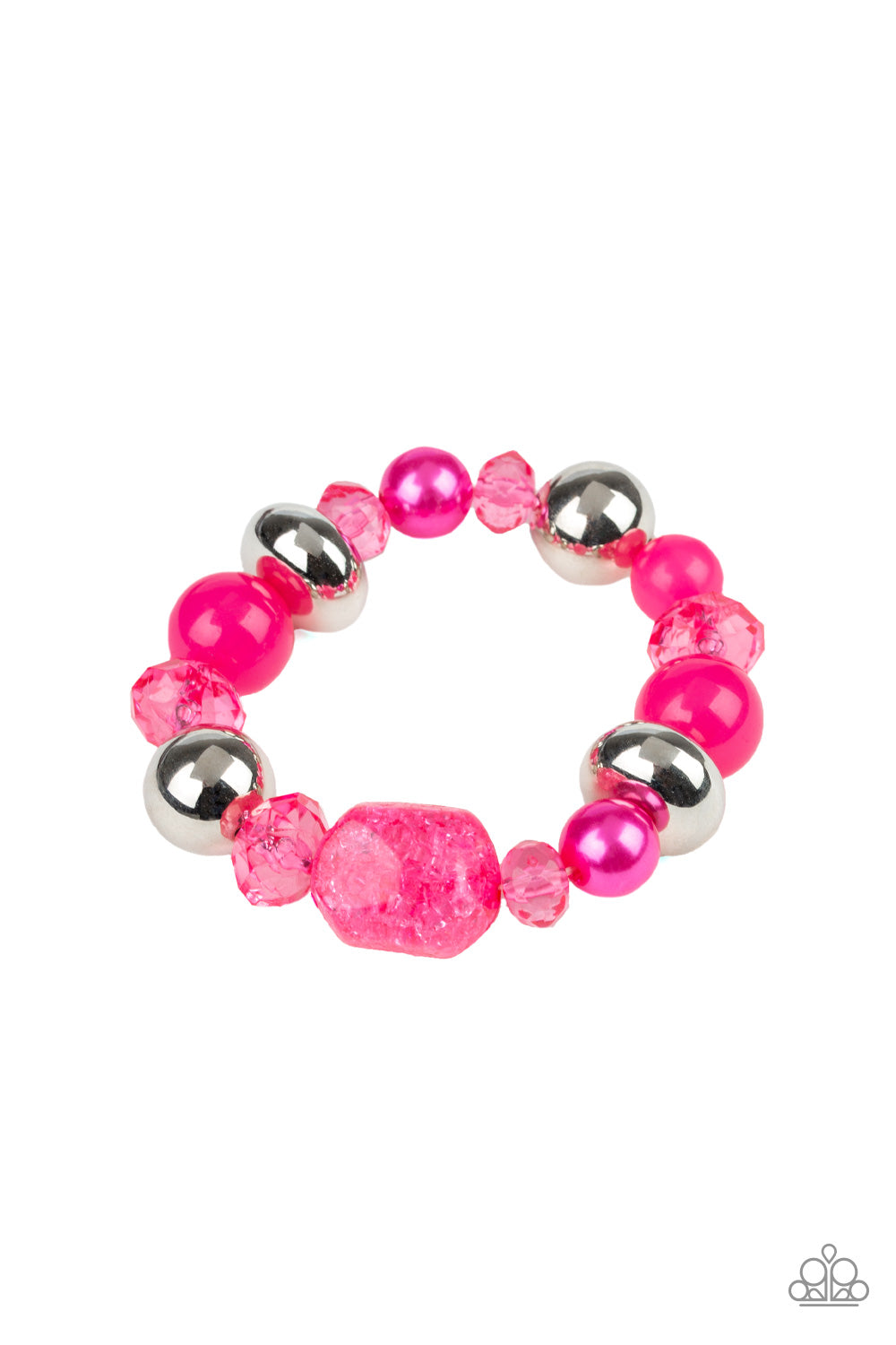 Paparazzi - Ice Ice-Breaker - Pink Bracelets  #1187