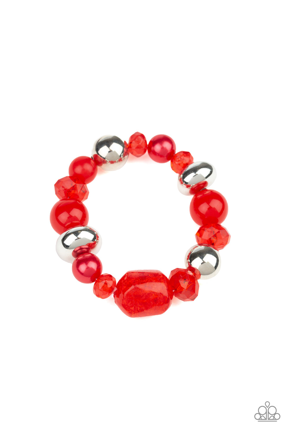 Paparazzi - Ice Ice-Breaker - Red Bracelets #1127