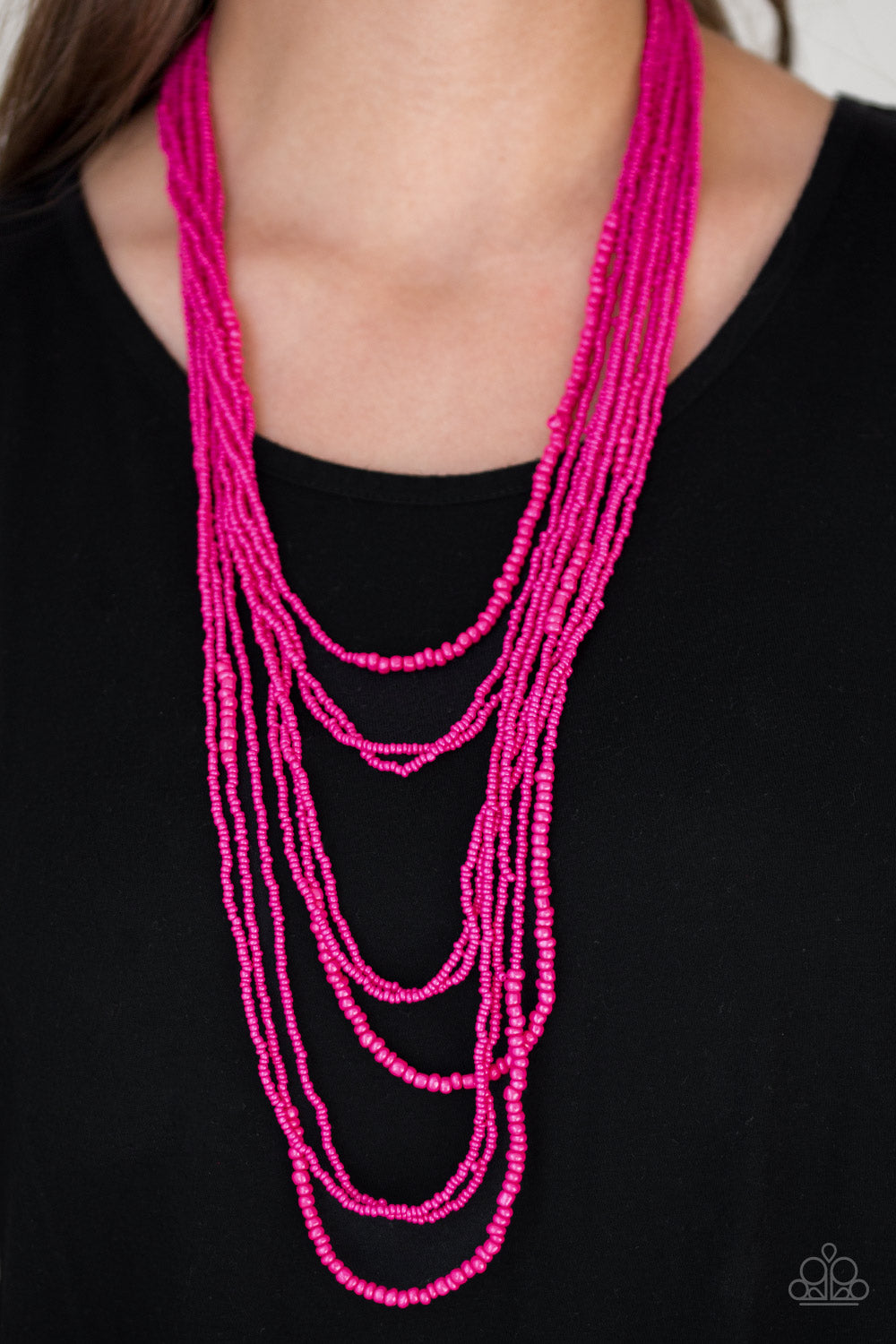 Paparazzi - Totally Tonga - Pink Necklaces  #1374