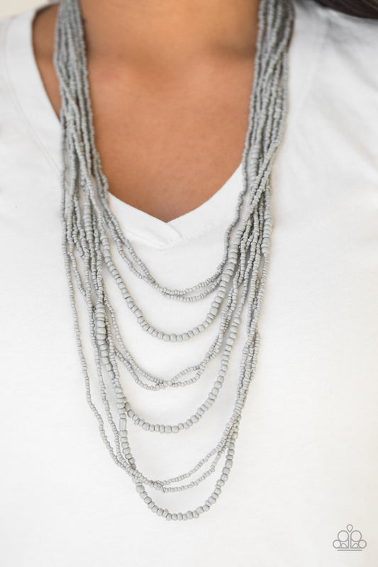 Paparazzi - Totally Tonga - Silver Necklaces #1373