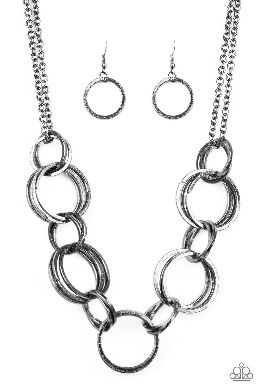 Paparazzi - Jump Into The Ring - Black Necklace