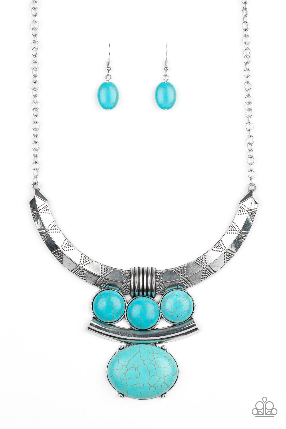 Paparazzi Accessories - Commander In CHIEFETTE - Blue Necklace  #0196