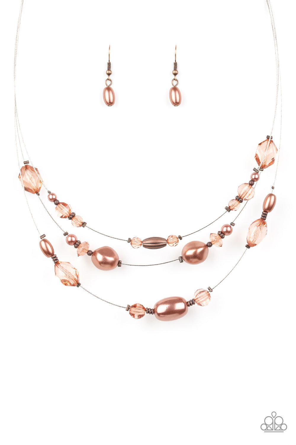 Paparazzi - Pacific Pageantry - Copper Necklaces  #1449