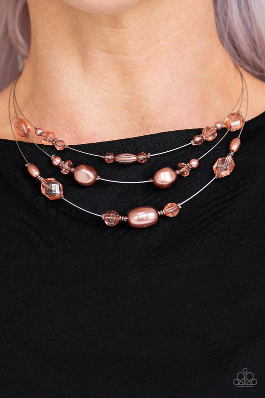 Paparazzi - Pacific Pageantry - Copper Necklaces  #1449