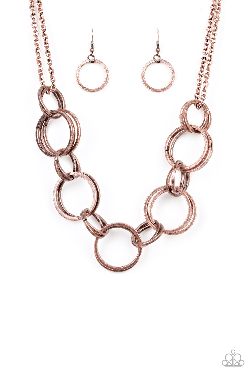 Paparazzi - Jump Into The Ring - Copper Necklace  #0297