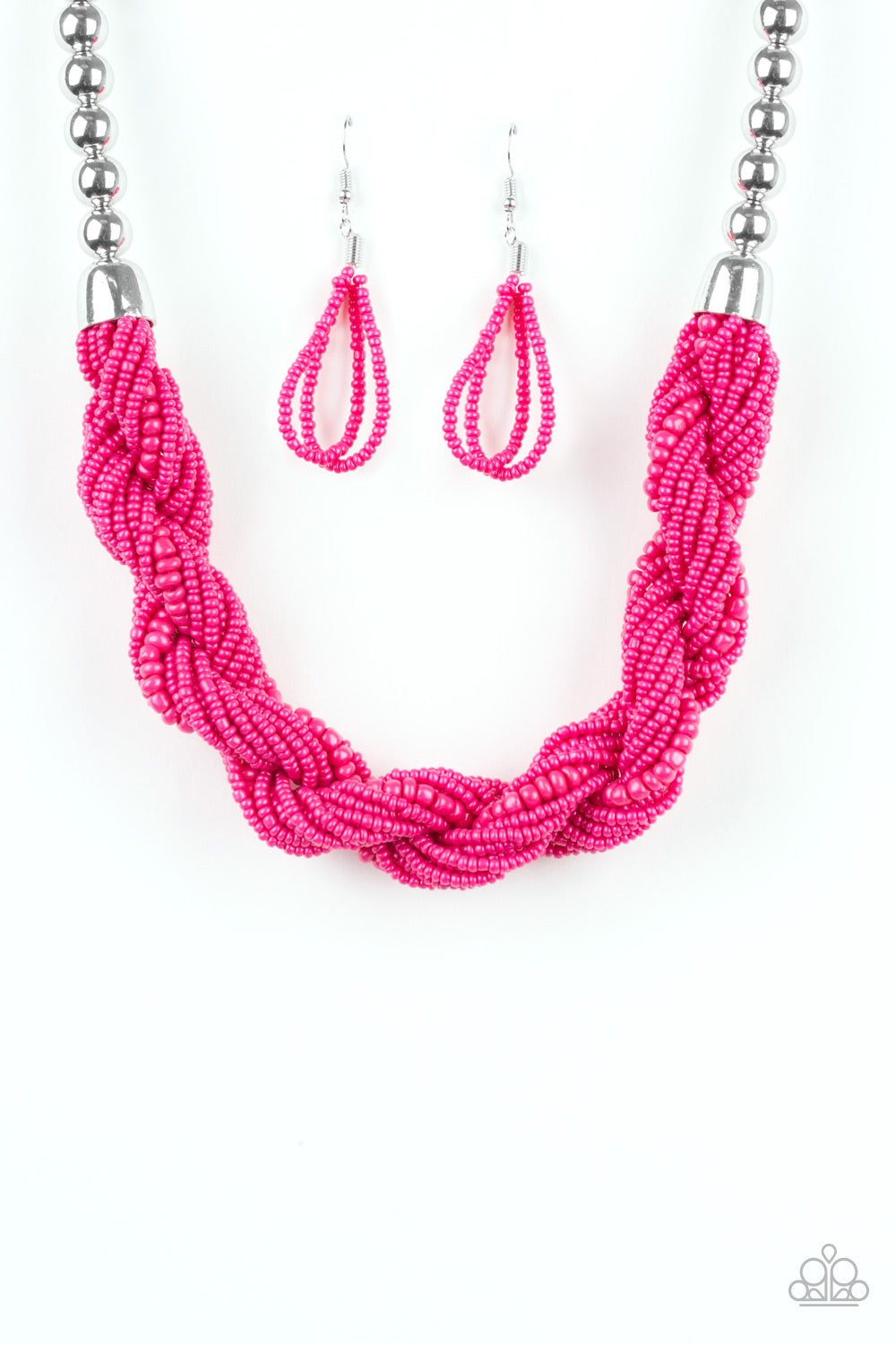 Paparazzi - Savannah Surfin - Pink Necklace  #1522