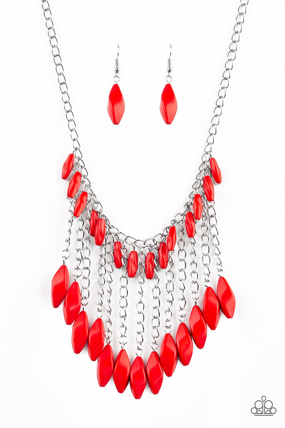 Paparazzi - Venturous Vibes - Red Necklaces  #1434