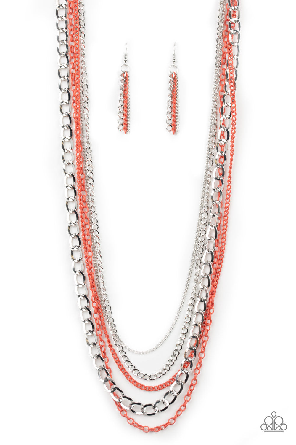 Paparazzi - Industrial Vibrance - Orange Necklaces #0186