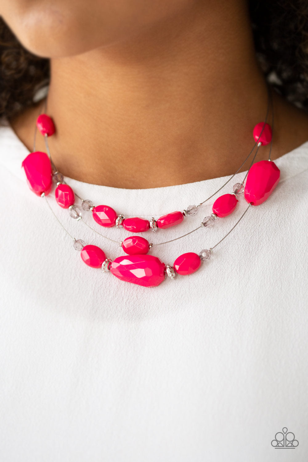 Paparazzi - Radiant Reflections - Pink Necklace #1625