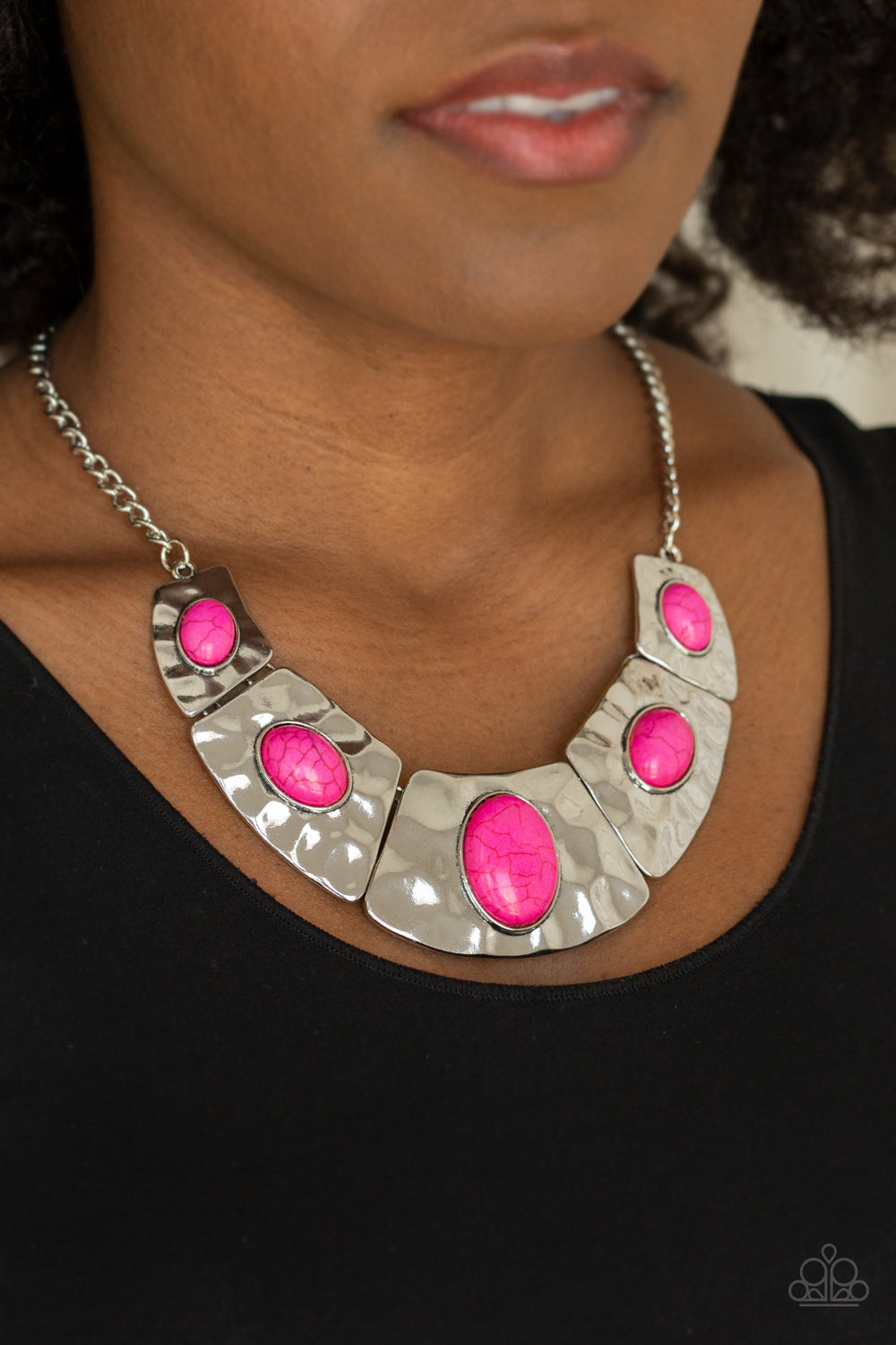 Paparazzi - RULER In Favor - Pink Necklaces  #0252