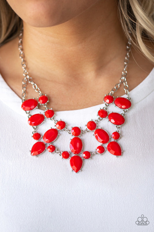 Paparazzi - Goddess Glow - Red Necklaces  #0108