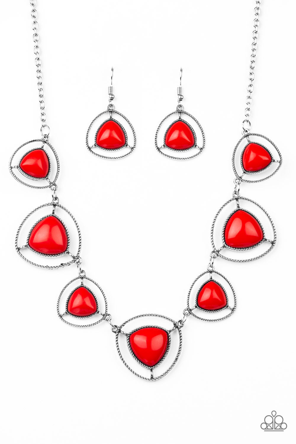 Paparazzi - Make A Point - Red Necklace  #0223