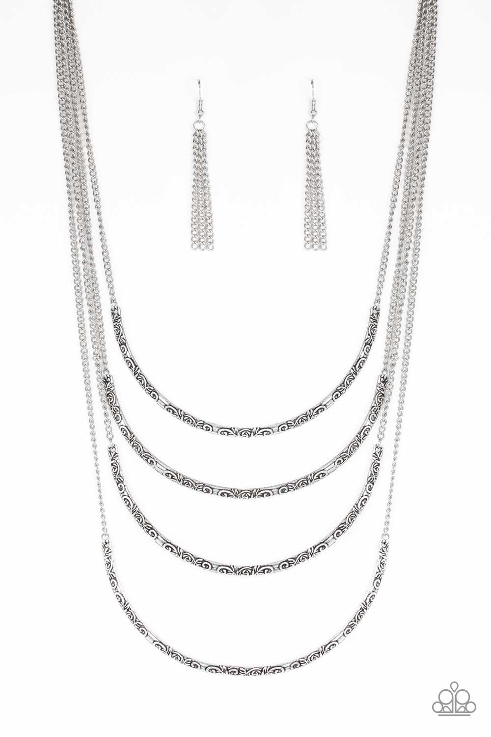 Paparazzi Accessories - It Will Be Over MOON - Silver Necklace #0179