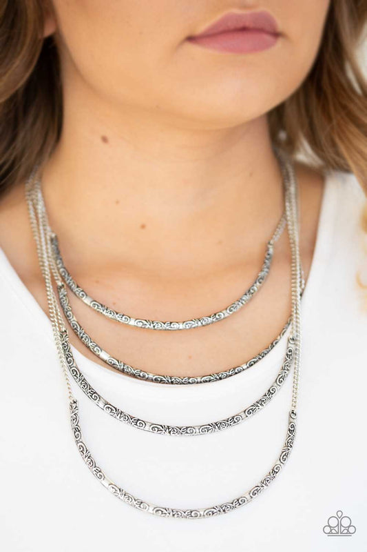 Paparazzi Accessories - It Will Be Over MOON - Silver Necklace #0179