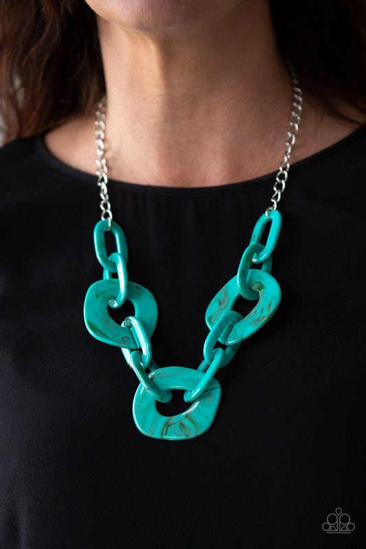 Paparazzi Courageously Chromatic - Blue Necklace #1665