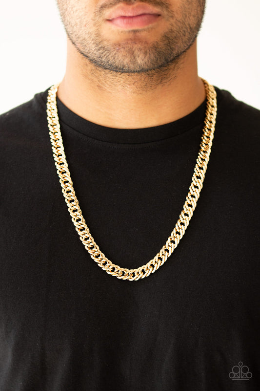 Paparazzi Accessories - Undefeated - Gold Necklace  #0342