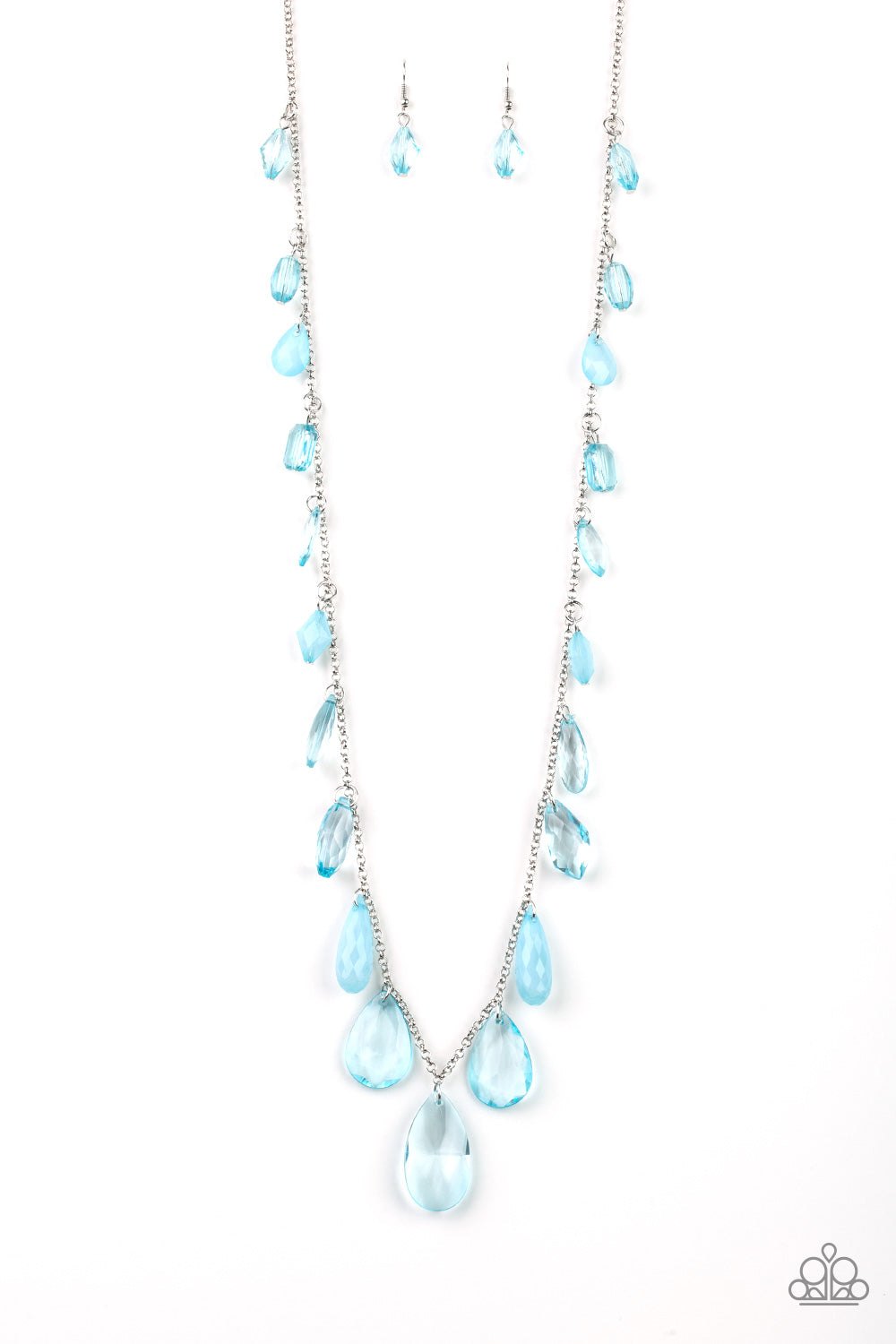 Paparazzi - GLOW And Steady Wins The Race - Blue Necklaces  #2133