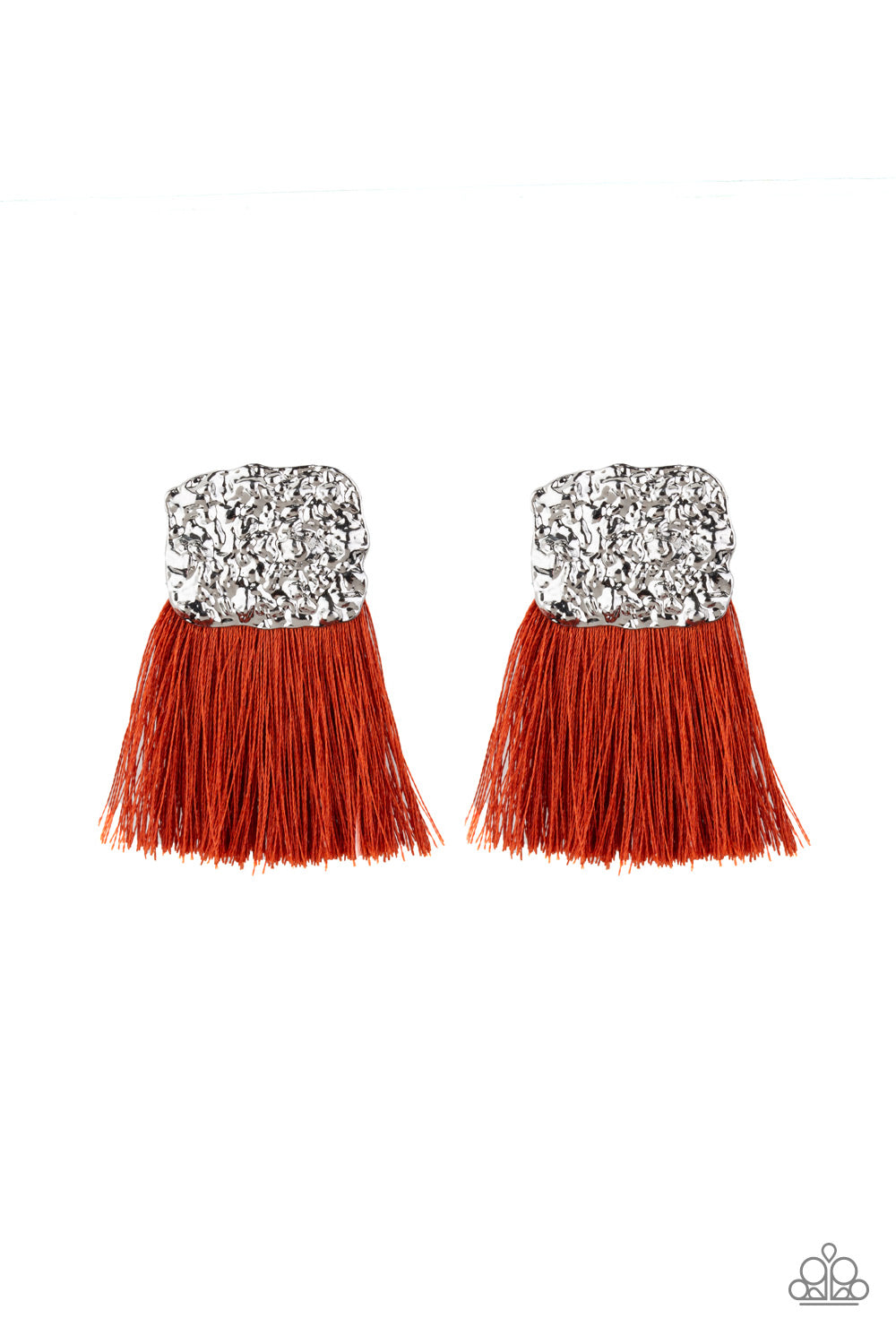 Paparazzi - Plume Bloom - Orange Earrings O/D #48