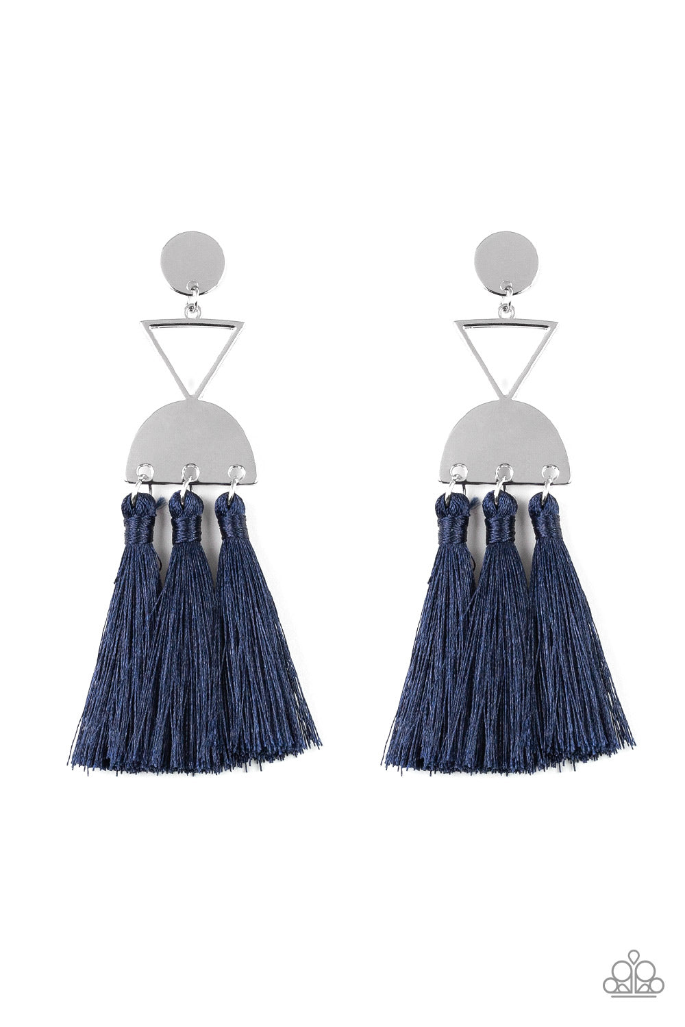 Paparazzi - Tassel Trippin - Blue Earrings  #2089