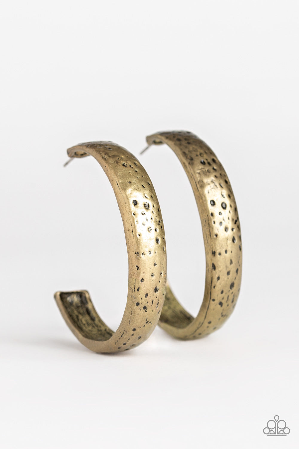 Paparazzi - Rustic Revolution - Brass Earrings  #1875