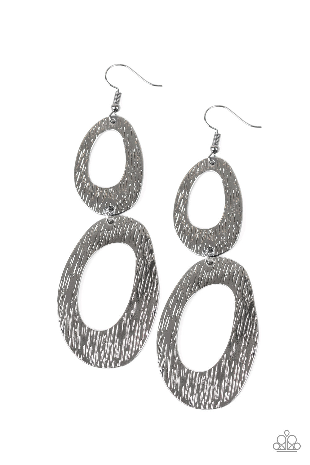 Paparazzi - Ive SHEEN It All - Black Earrings