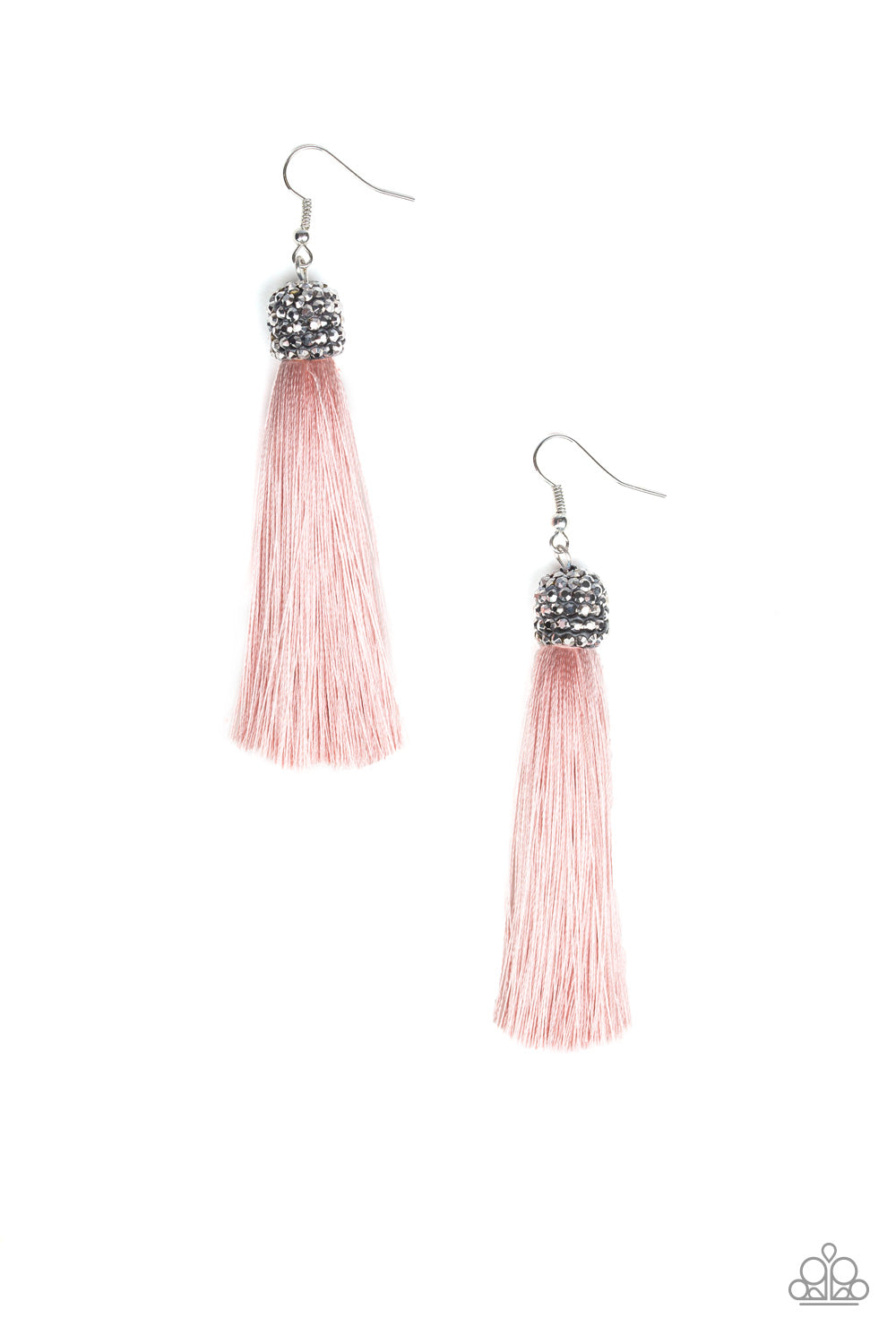 Paparazzi - Make Room For Plume - Pink Earrings  #1264