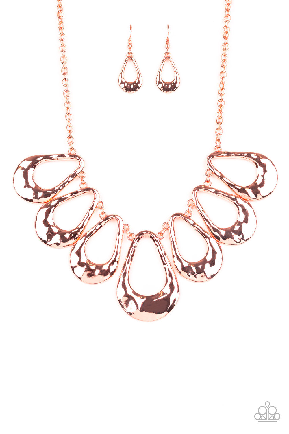 Paparazzi - Teardrop Envy - Copper Necklaces #0228