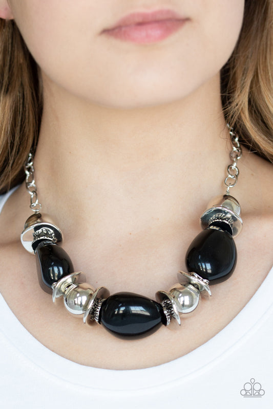 Paparazzi - Vivid Vibes - Black Necklaces  #1546