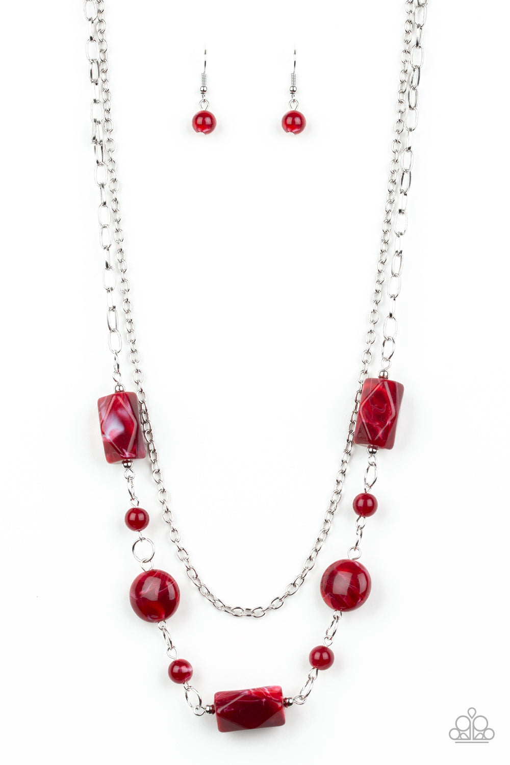 Paparazzi - Colorfully Cosmopolitan - Red Necklace  #1450