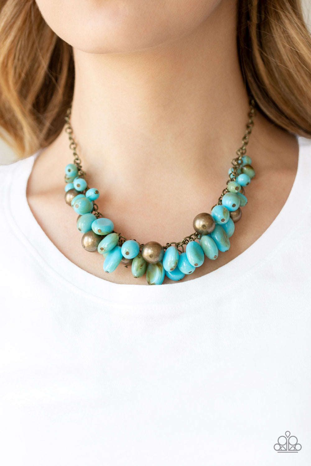 Paparazzi - Full Out Fringe - Blue Necklaces  #1591