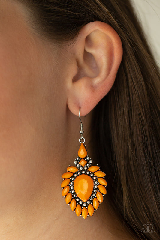 Paparazzi - The LIONESS Den - Orange Earrings O/D  #032