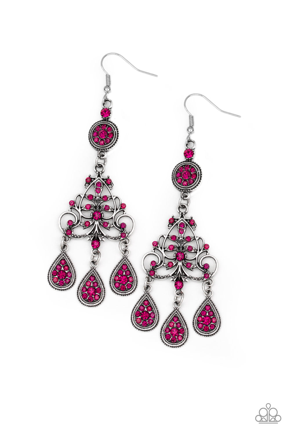 Paparazzi - Royal Renovation - Pink Earrings O/D #46