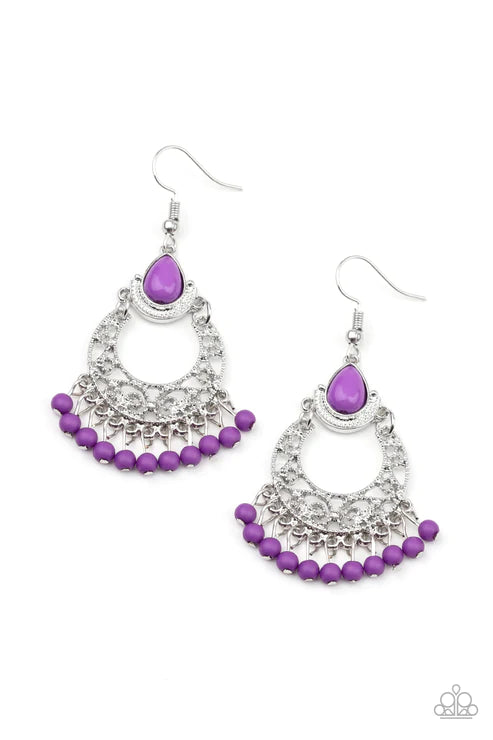 Paparazzi - Colorful Colada - Purple Earrings O/D #092