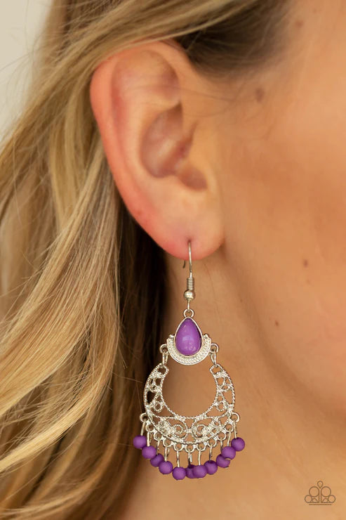 Paparazzi - Colorful Colada - Purple Earrings O/D #092