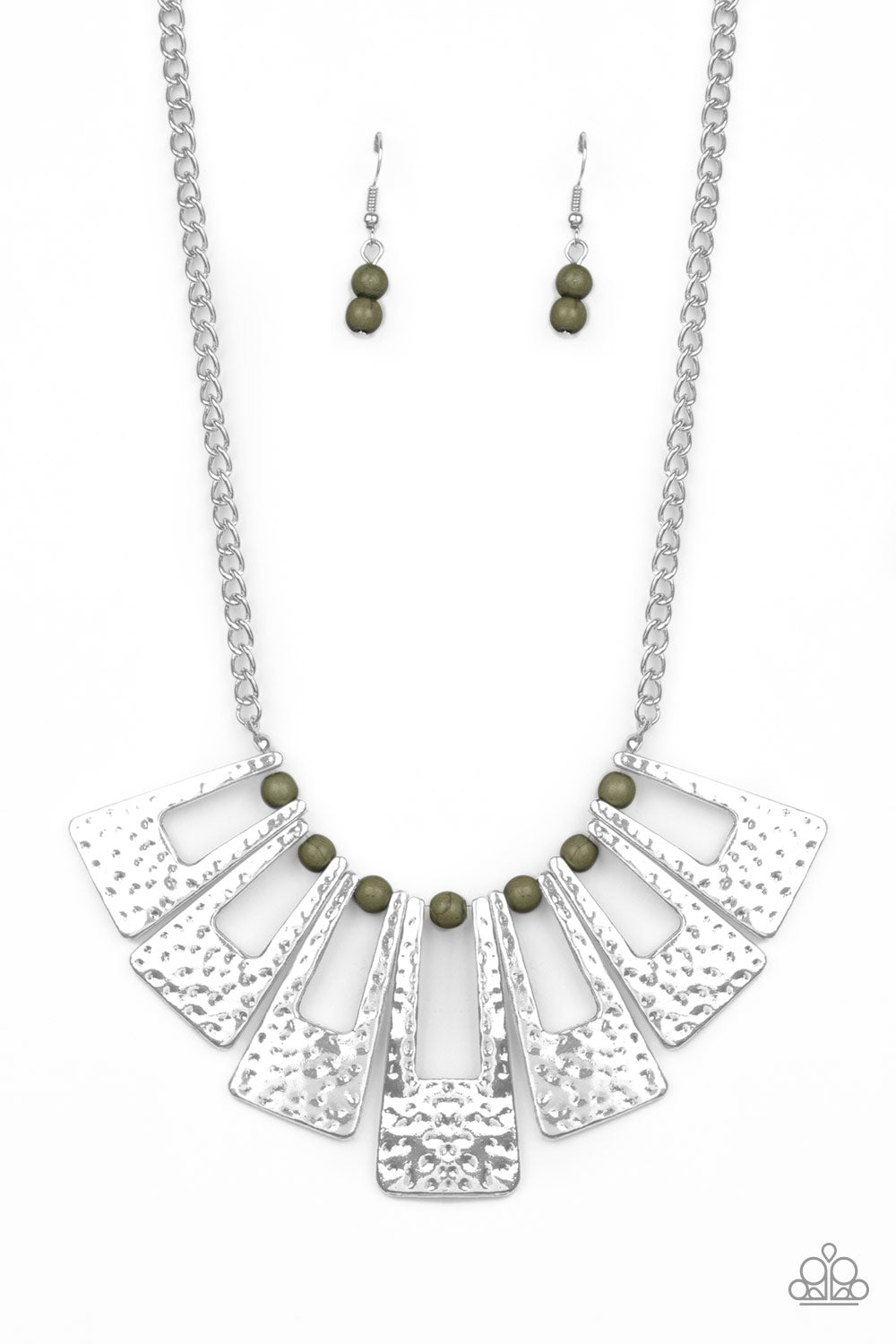 Paparazzi - Terra Takeover - Green Necklaces  #1368