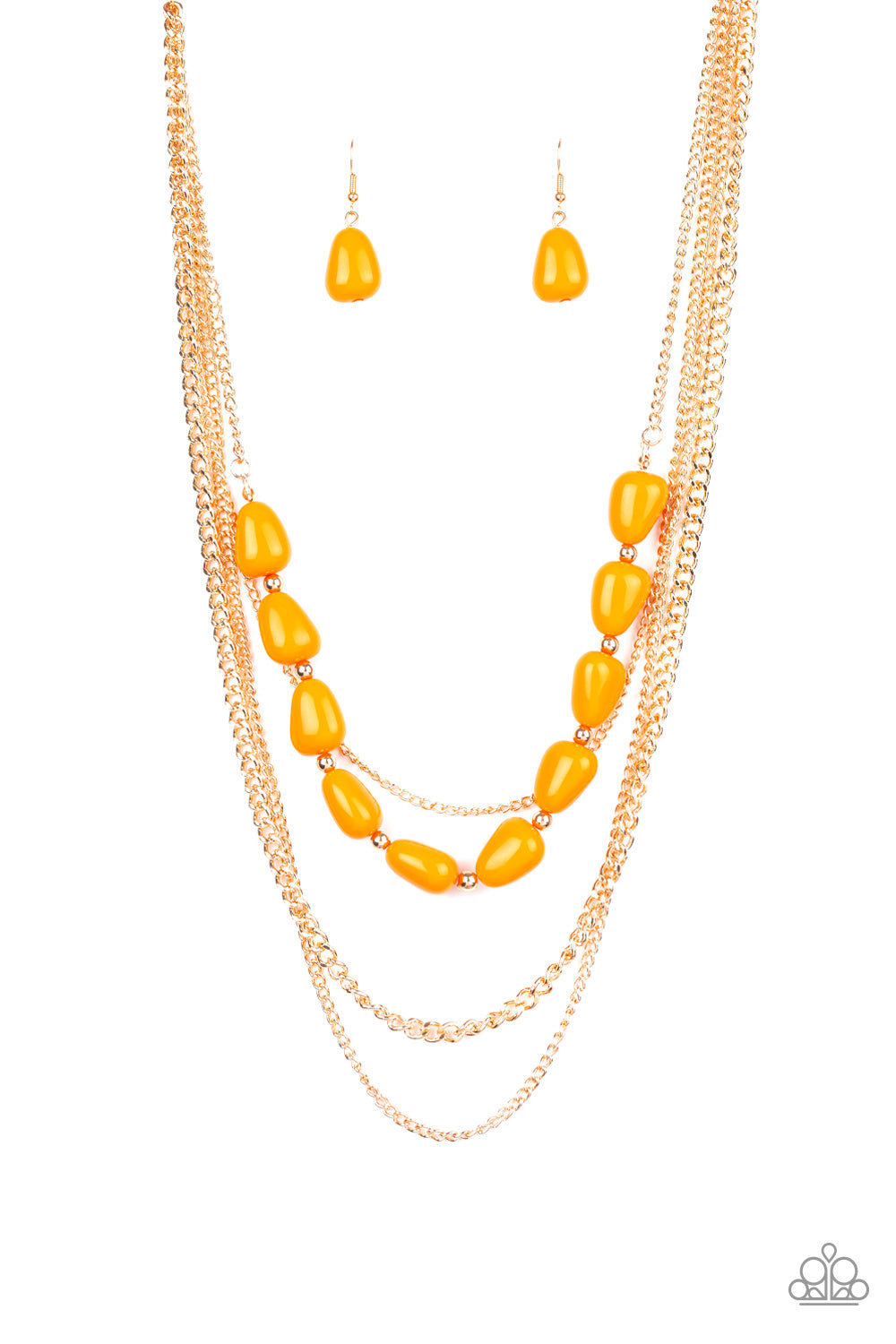 Paparazzi - Trend Status - Orange Necklace  #0422