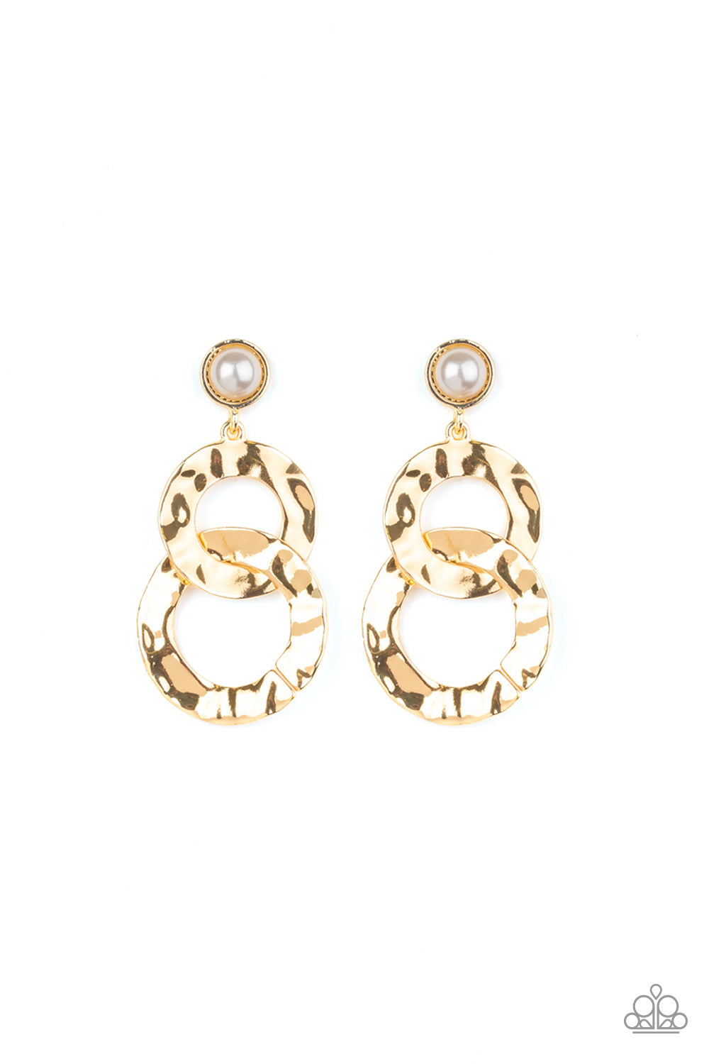 Paparazzi - On Scene - Gold Earrings  #1874