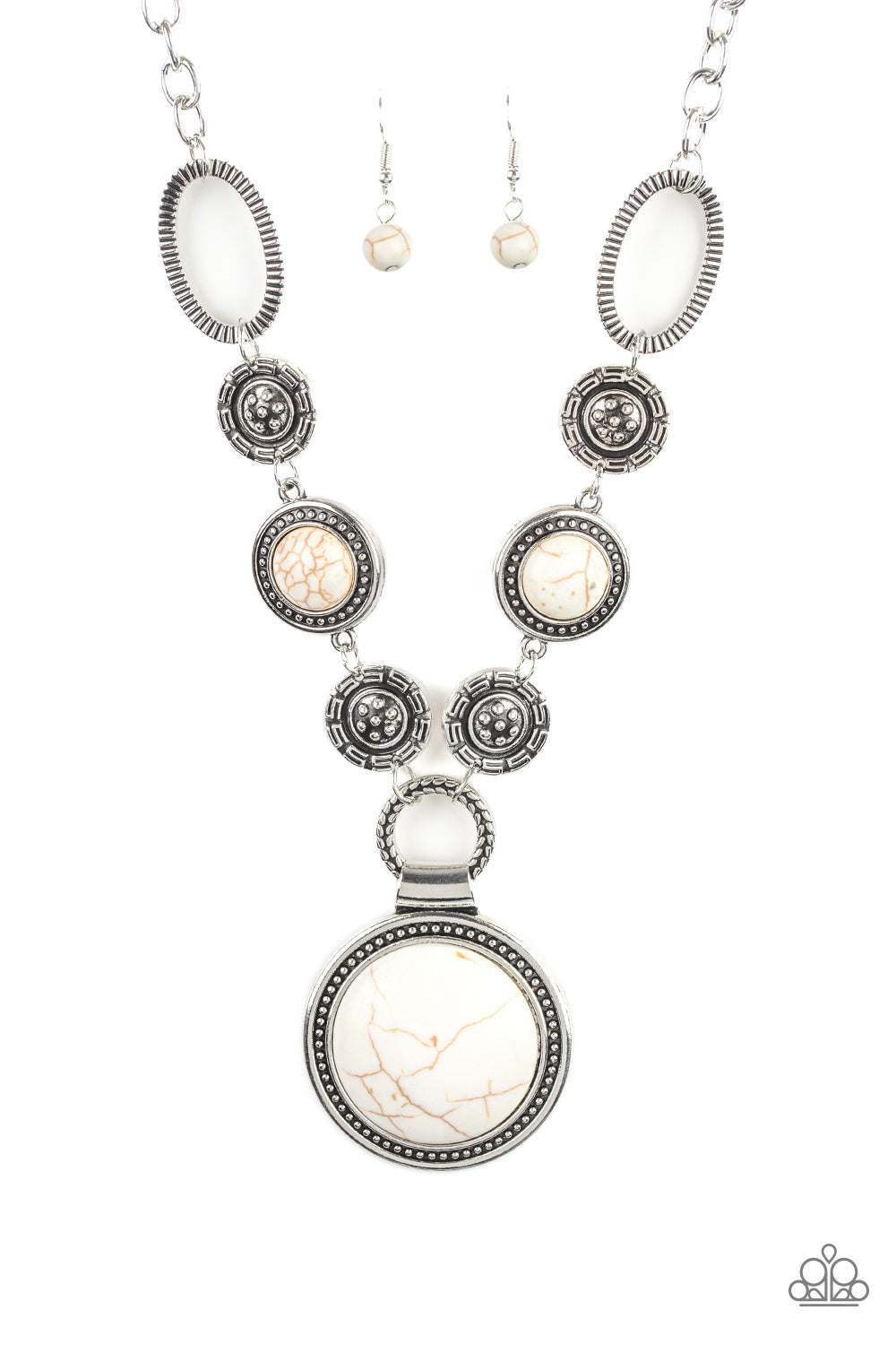 Paparazzi - Sedona Drama - White Necklace  #0246
