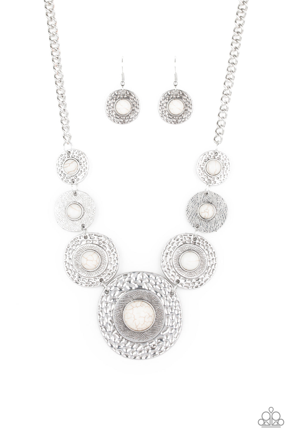 Paparazzi - Tiger Trap - White Necklaces  #2164