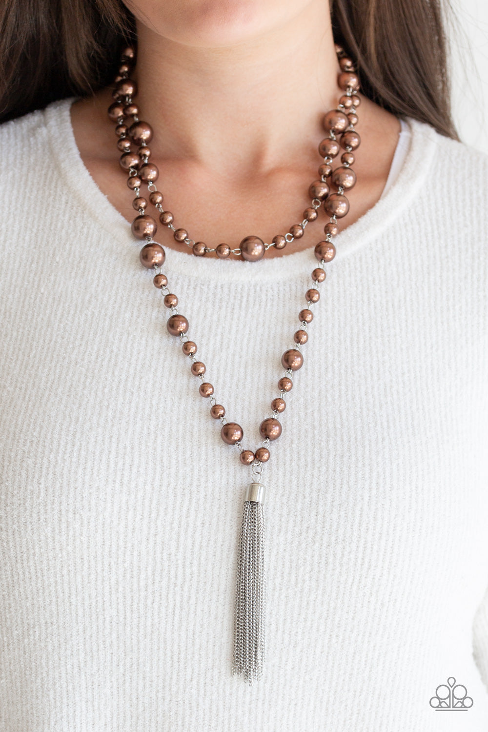 Paparazzi - Social Hour - Brown Necklaces #1389